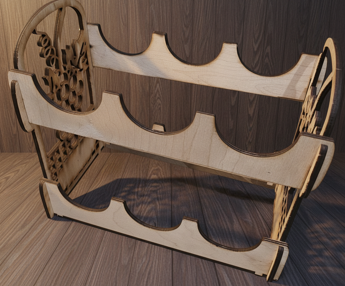 Egyedi készítésű bor/ital tartó