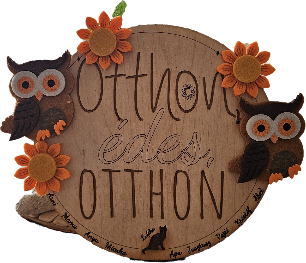 Otthon, Édes Otthon – Egyedi Gravírozott Fa Dekoráció