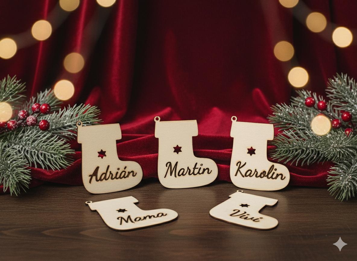 Karácsonyi zoknik egyedi névvel