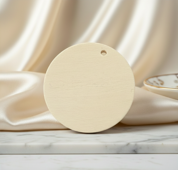 Gravírozható natúr fa kör medál