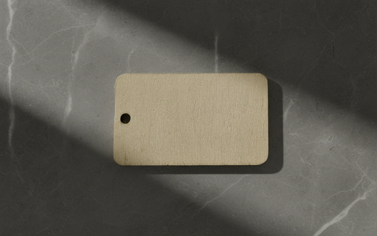 Egyedi gravírozható natúr fa címke